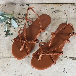 Torrid Women's Brown Braided Sandals 10.5